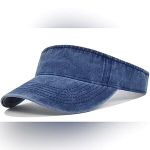 Vintage Sun Hat Sports Visor Hat Adjustable Cotton Cap Solid Color for Women